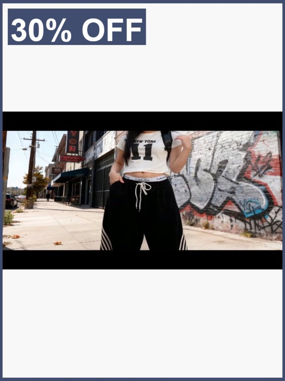 Y2K Striped Barrel Sweatpants Baggy High Waisted Wide Leg Joggers with - Picture 7 of 7